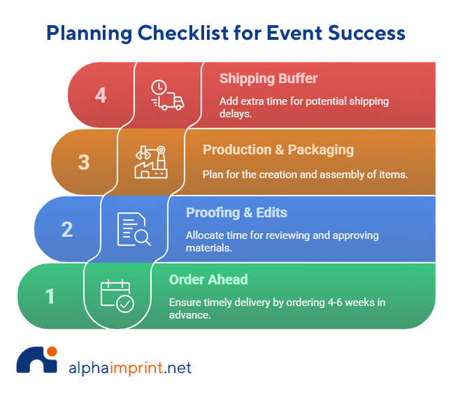 When to plan your orders of promo products for events