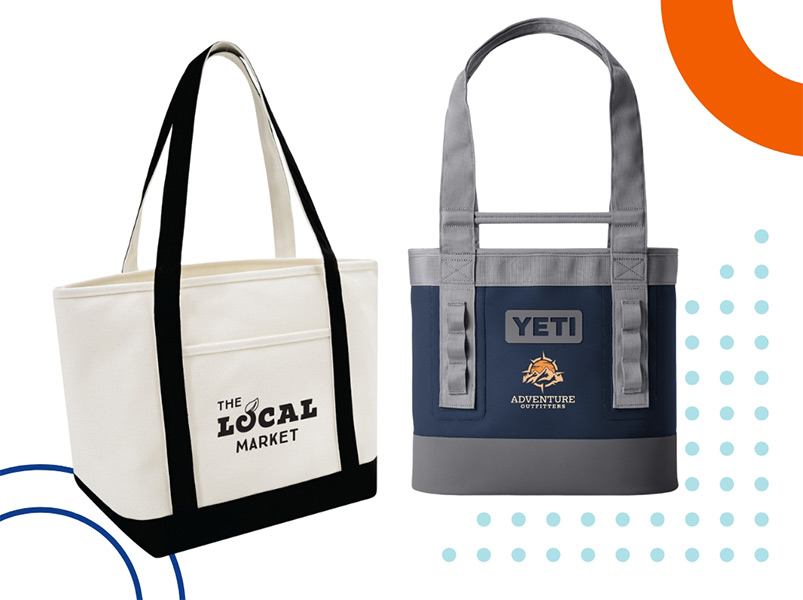 Custom tote bags as trade show giveaway ideas