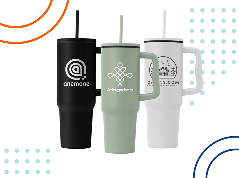 Stainless-steel tumblers as trade show swag ideas