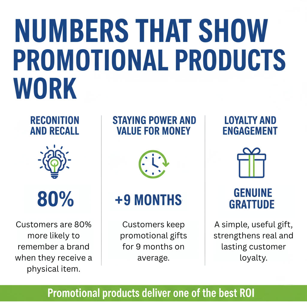 Statistics also prove that the answer to the question "Do promotional products work?" is a definite yes!