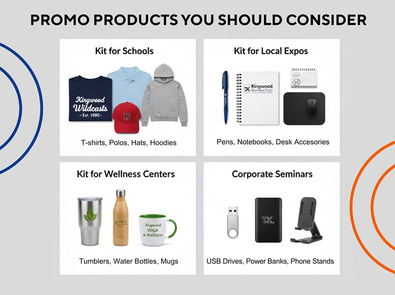 Top performing promotional items for Kingwood, TX