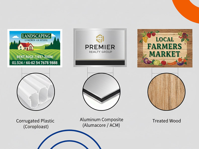 Comparing yard sign materials