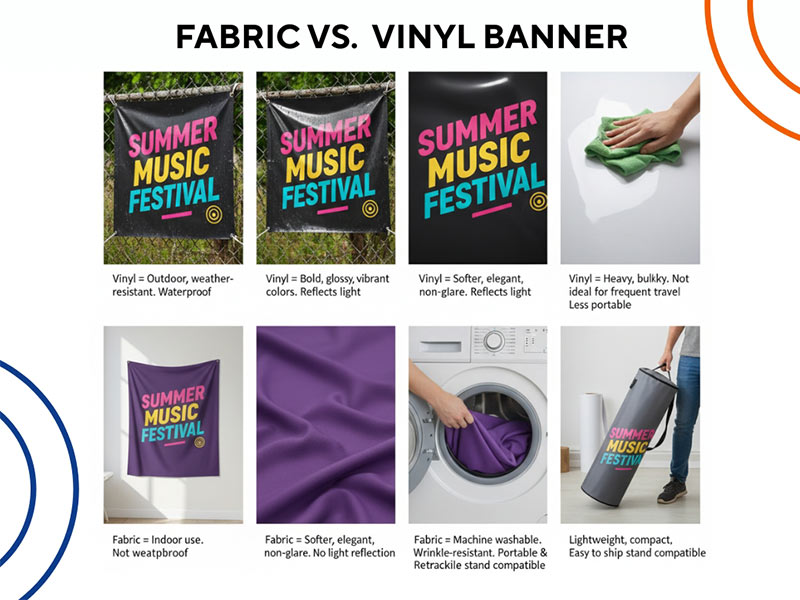 Key differences between fabric and vinyl banners