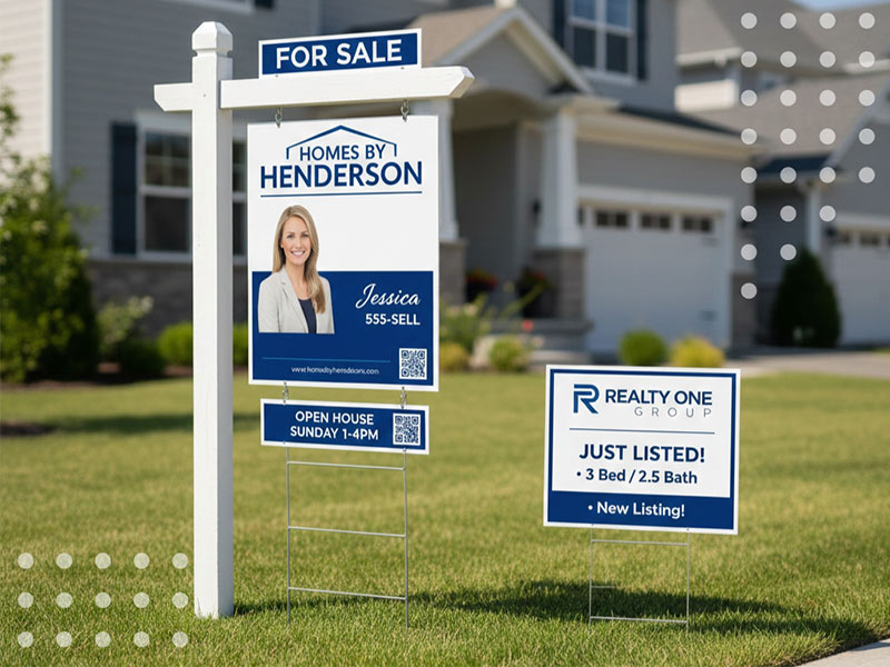 Real estate lawn signs