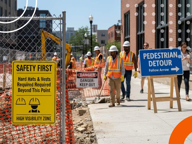 What is construction signage?