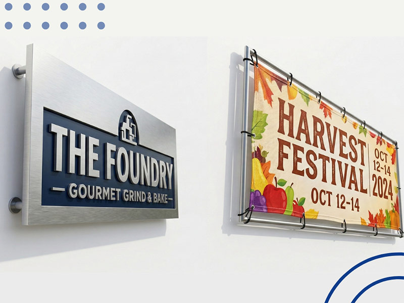 What are signage materials?