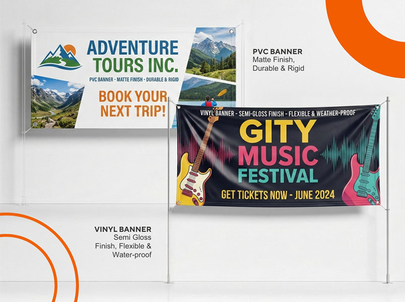 What are vinyl and PVC banners?