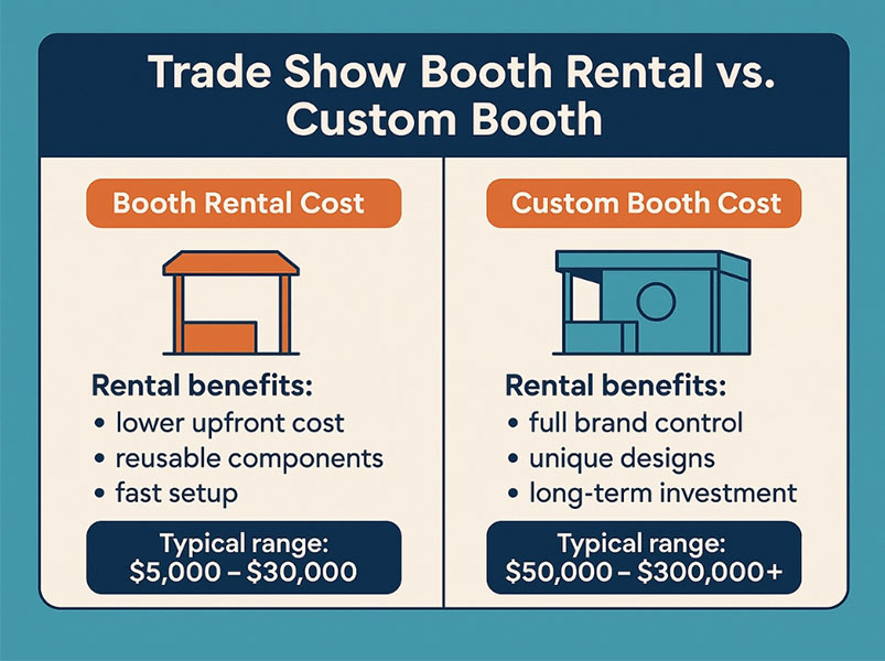Trade Show Booth Rental vs Custom Booth