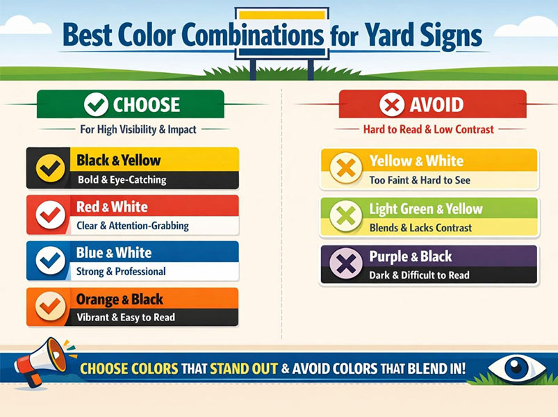 Best Color Combinations for Yard Signs