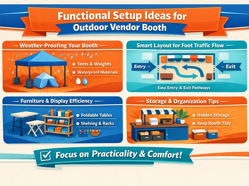 Functional Setup Ideas for Outdoor Vendor Booths
