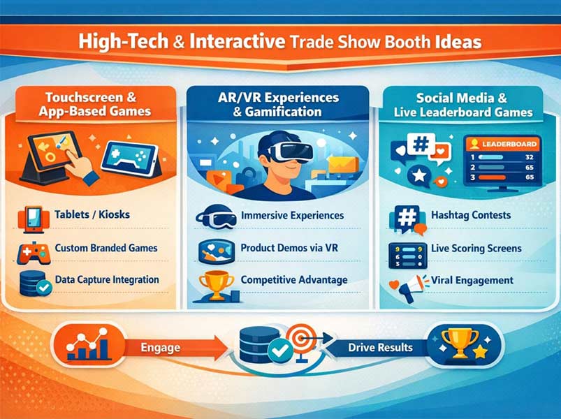 High-Tech & Interactive Trade Show Booth Ideas