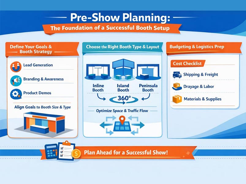 Pre-show planning tips for trade show booth setup