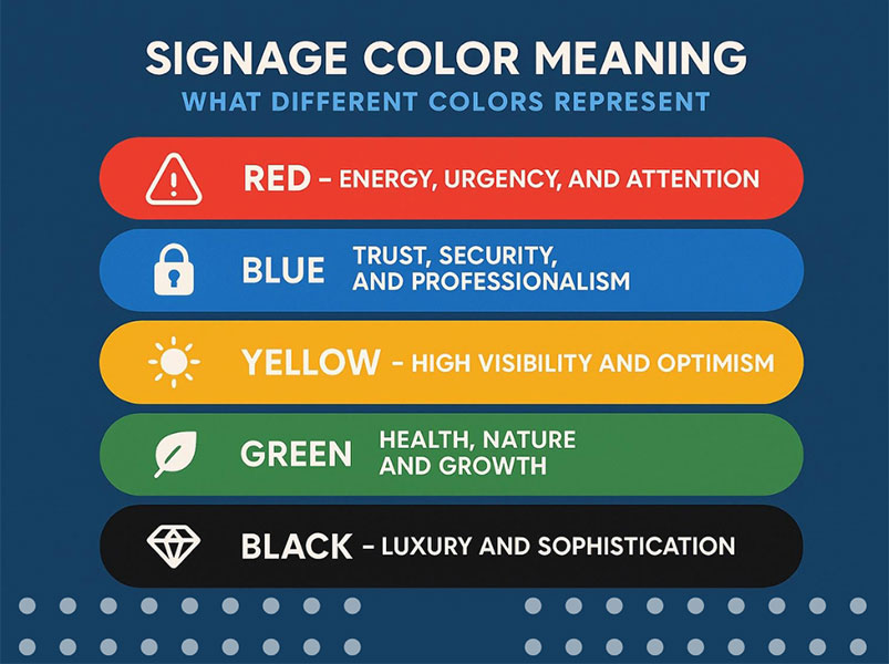 Signage color meaning
