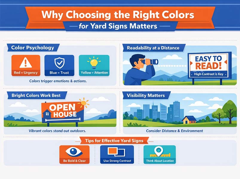 Why Choosing the Right Colors for Yard Signs Matters