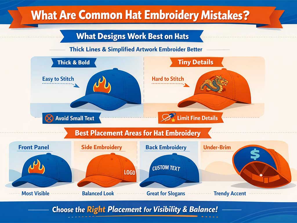 what are common hat embroidery mistakes?