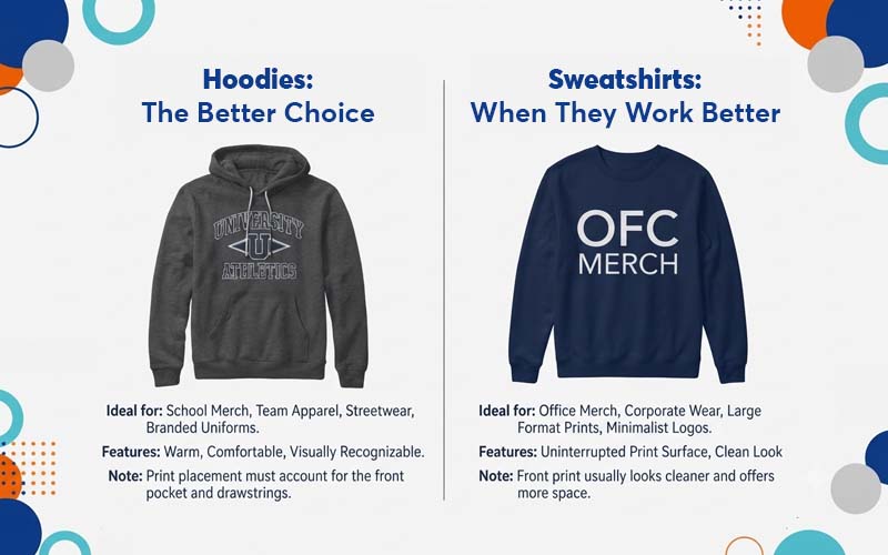 Blank Hoodies vs Blank Sweatshirts vs Blank Sweaters for Printing