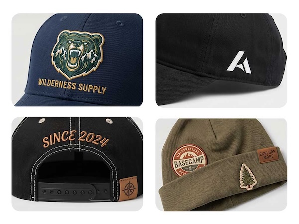 Hat embroidery placement ideas