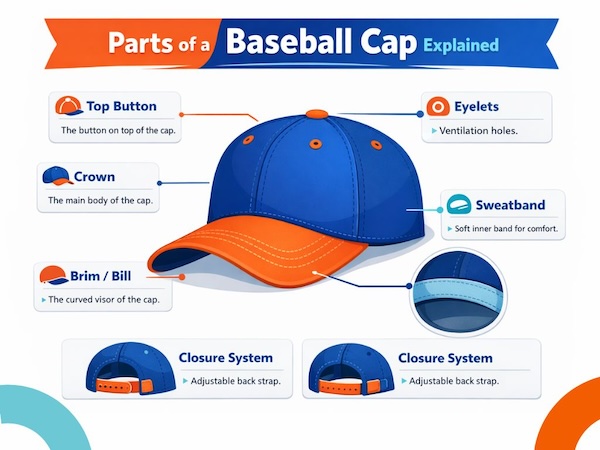 Baseball-cap-parts