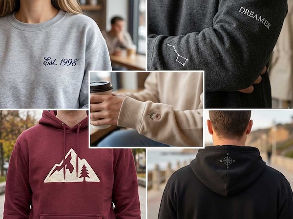 Best Embroidery Placement Ideas for Sweatshirts and Hoodies