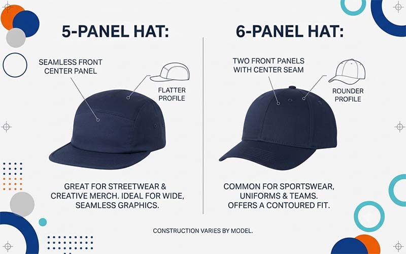 What Is the Difference Between a 5 Panel and 6 Panel Hat?
