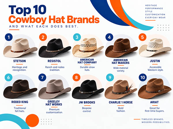 Top 10 Cowboy Hat Brands and What Each Does Best