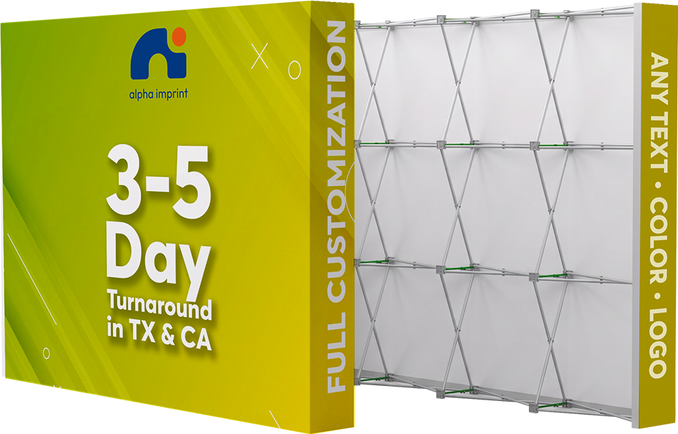 10ft Straight Velcro Fabric Pop-Up Display