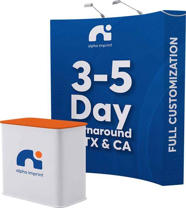 8ft Curved Velcro Fabric Pop Up Display 2