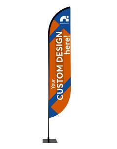 Custom printed feather flags