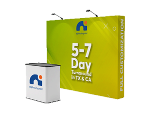 10ft straight pop-up display
