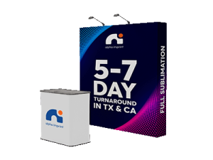 8ft straight pop-up display
