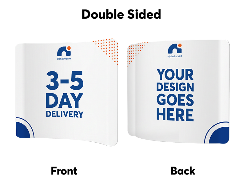 curved tension fabric display double sided