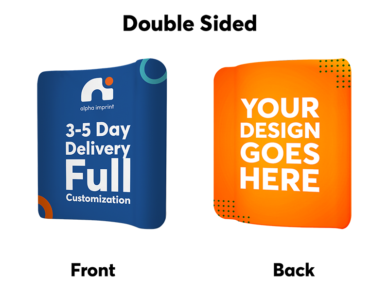 curved tension fabric display double sided